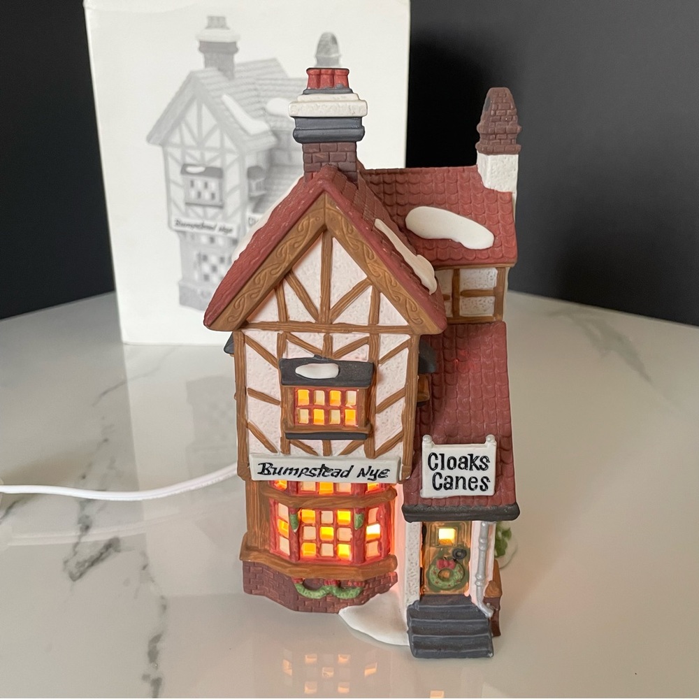 "Bumpstead Nye Cloaks & Canes" Dickens Snow Village by Dept. 56
